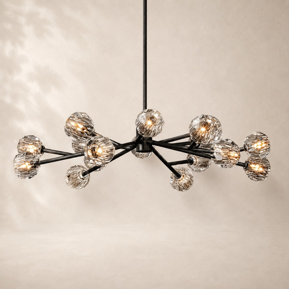 Bouvelle de Cristal Glass Round Chandelier 48"