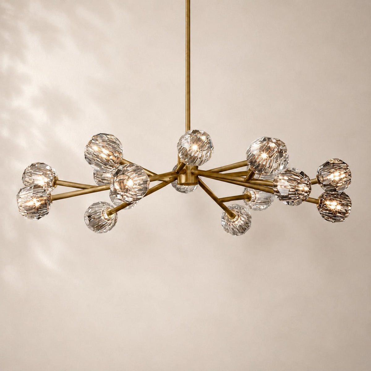 Bouvelle de Cristal Glass Round Chandelier 48"
