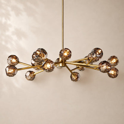 Bouvelle de Cristal Glass Round Chandelier 48"