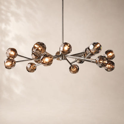 Bouvelle de Cristal Glass Round Chandelier 48"