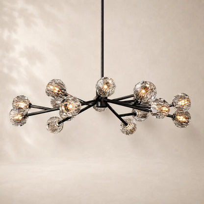 Bouvelle de Cristal Glass Round Chandelier 48"