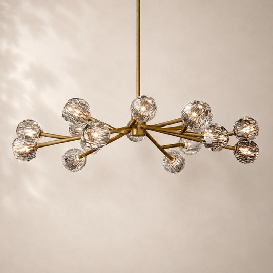 Bouvelle de Cristal Glass Round Chandelier 48"