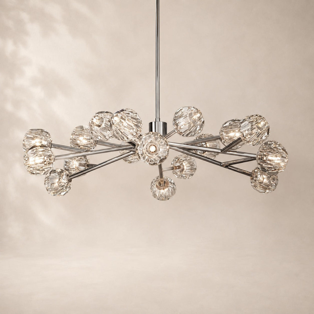 Bouvelle de Cristal Glass Round Chandelier 48"