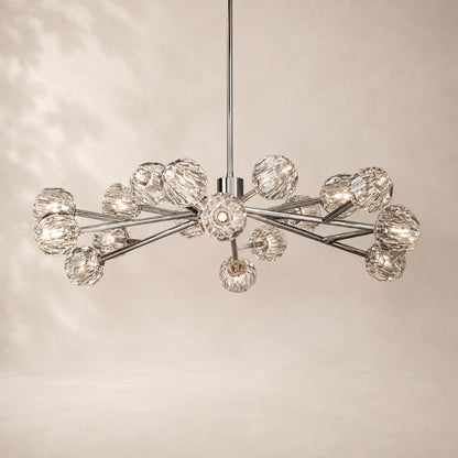 Bouvelle de Cristal Glass Round Chandelier 48"