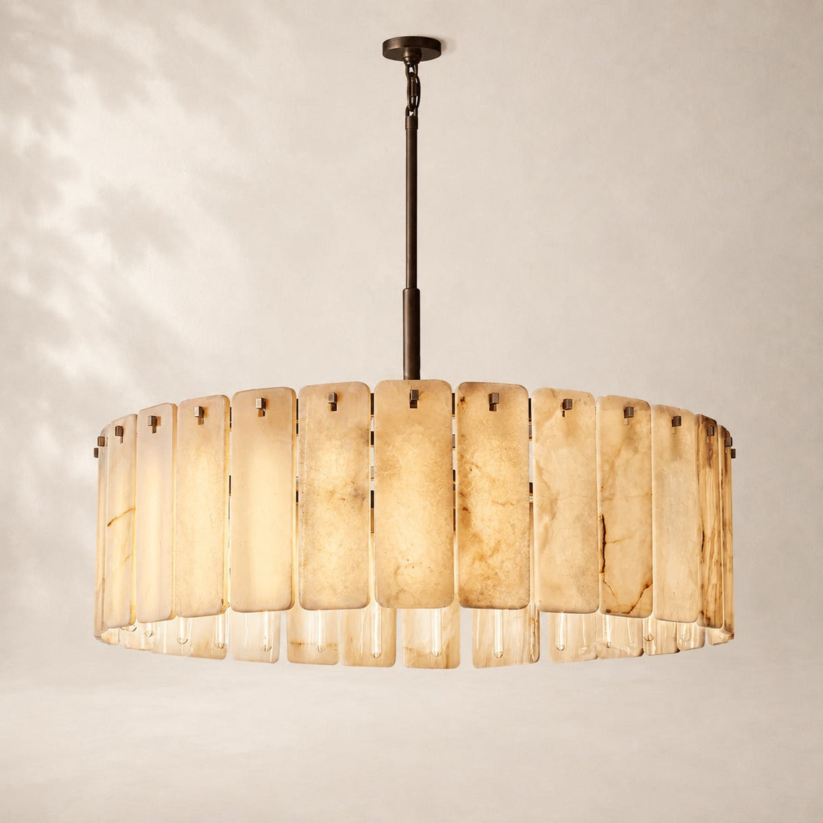 Calvane Onyx Round Chandelier 48"